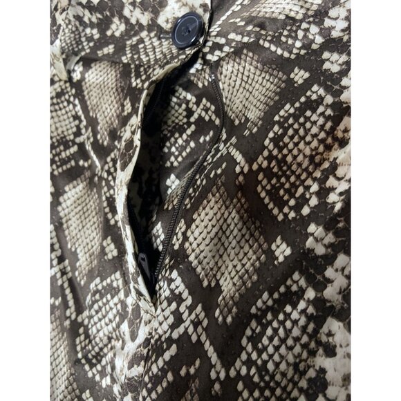 Nili Lotan Womens Snakeskin Print Wide-Leg Cropped Pants Size 4 - Picture 10 of 13